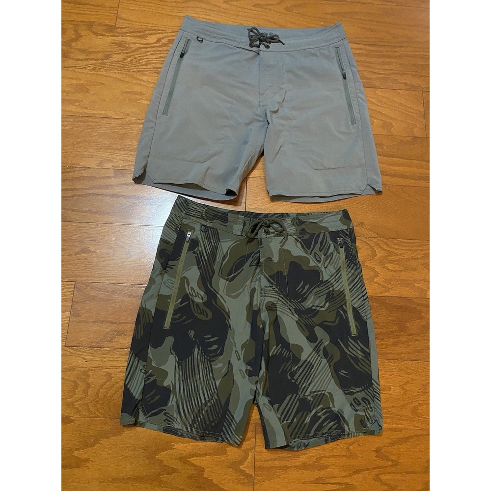 Roark Board Shorts Mens 30 Lot Of 2 Unlined Swim Trunks Camo Gray